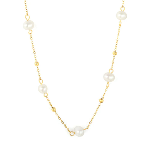 Freshwater Pearl on Gold Plated Chain