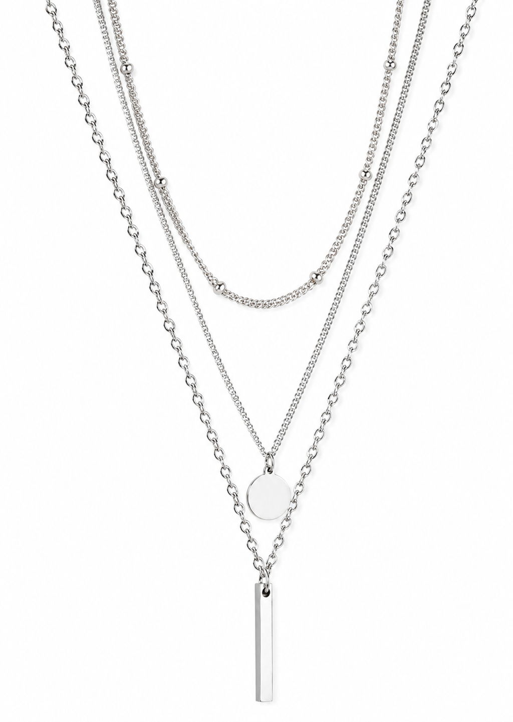 Silver Multi Strand Necklace