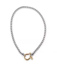 18K Gold Plated Stainless Steel Rope Buckle Necklace Jewelry