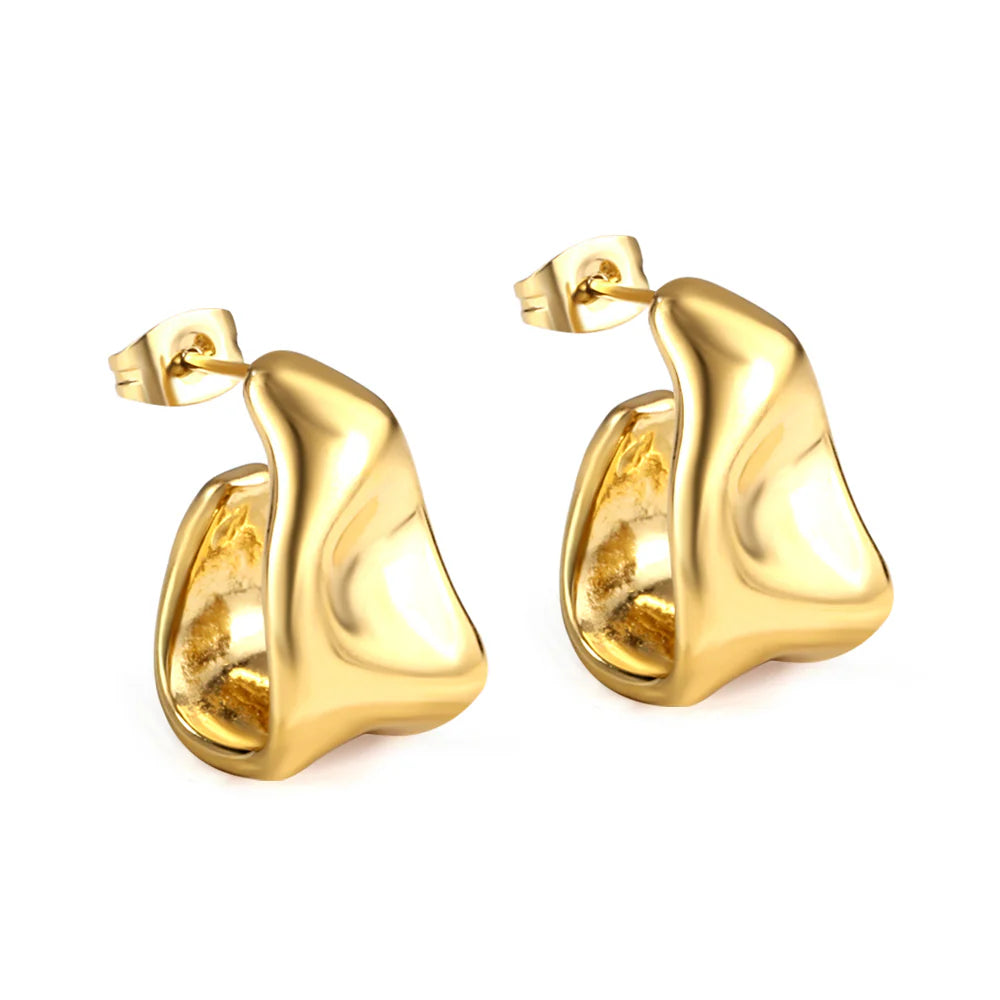 Gold Dimpled Stud