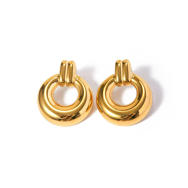 Round Ring Stud Earring