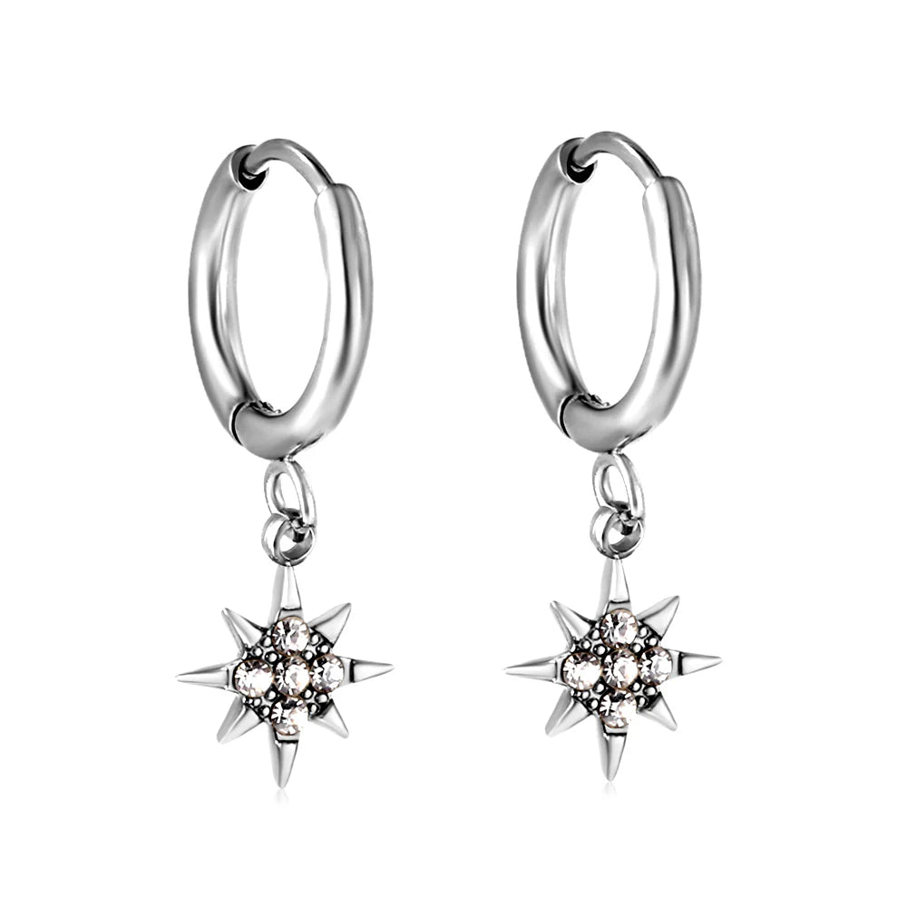 SS Lucky Star Hoop Earring