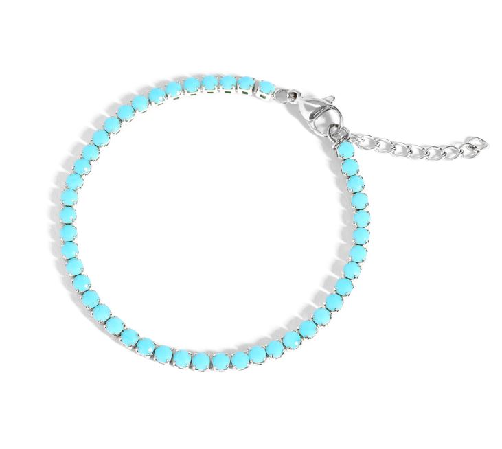 Turquoise Tennis Chain Bracelet