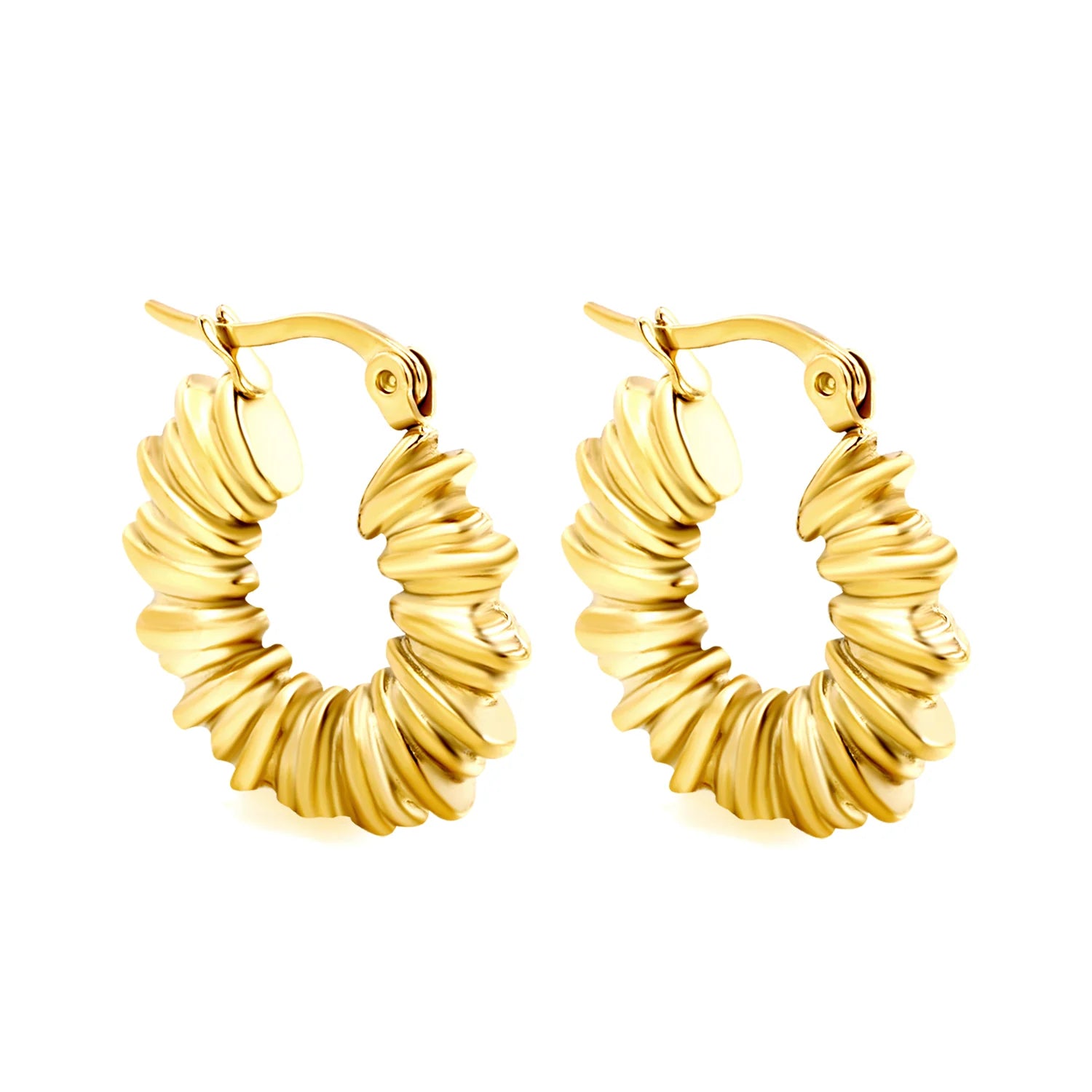 Gold Wrap Hoops